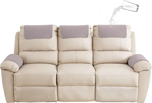 Miniatura 21 de XMAYODS Funda impermeable para sillón con reposabrazos, fundas antideslizantes para sofá y reposacabezas, fundas para respaldo, fundas para sillón