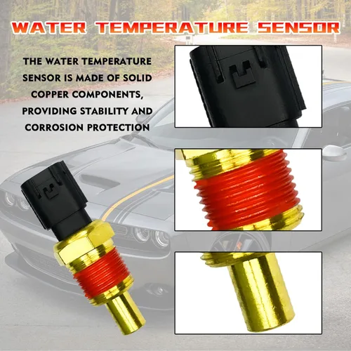 Miniatura 3 de Sensor de temperatura del refrigerante del motor, Sensor de termostato de temperatura del agua para automóvil Reemplazo OE# 5149077AB Compatible