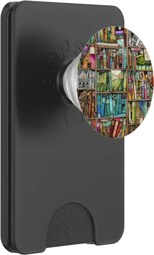 Miniatura 6 de Biblioteca de libros de lectura Cool Book Lover Bookworm PopSockets PopGrip: agarre intercambiable para teléfonos y tabletas PopSockets MagSafe