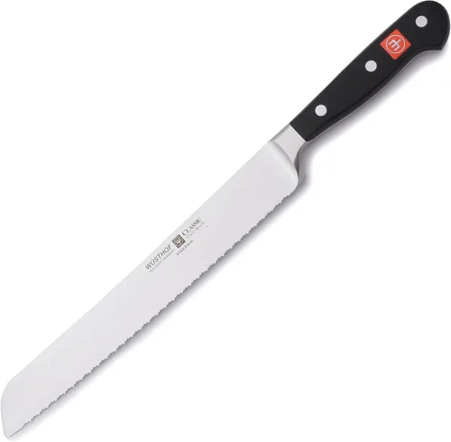 Miniatura 5 de Wusthof - Cuchillo de pan con doble dentadura de 9 pulgadas, clásico, negro, grabado personalizado