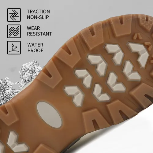 Miniatura 4 de AZBZCZ Botas de nieve de invierno para mujer, impermeables, antideslizantes, con forro de piel fría, zapatos cómodos