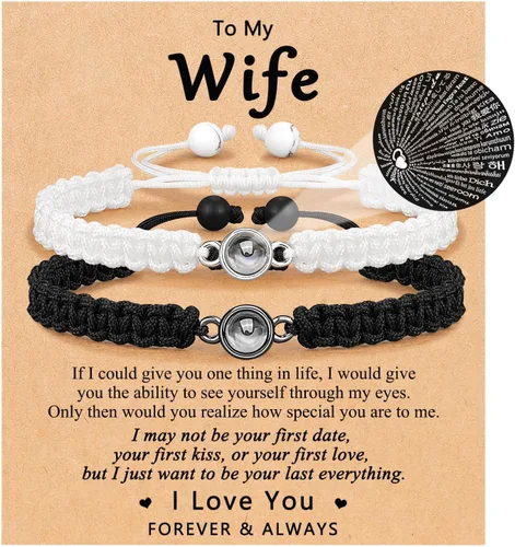 Miniatura 12 de UNGENT THEM Pulseras "I Love You" en 100 Idiomas, Regalos para Parejas para Novio, Novia, Mi Amor, Alma Gemela, Regalo de Aniversario, Día de San
