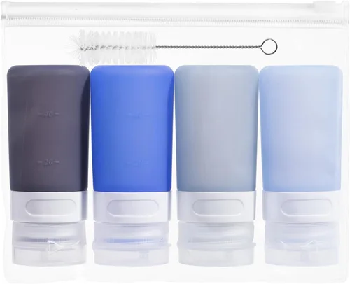Miniatura 19 de MICEBAY Botellas exprimibles de condimentos para salsas, mini recipiente de silicona para aderezo de ensalada de 1 onza para llevar con bolsa