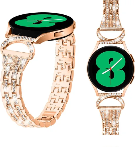 Miniatura 3 de Correas de reloj compatibles con Michael Kors Access Gen 4 MKGO/MKGO Gen 5E de 1.61 pulgadas para mujer, joyería de diamantes de imitación de Oro