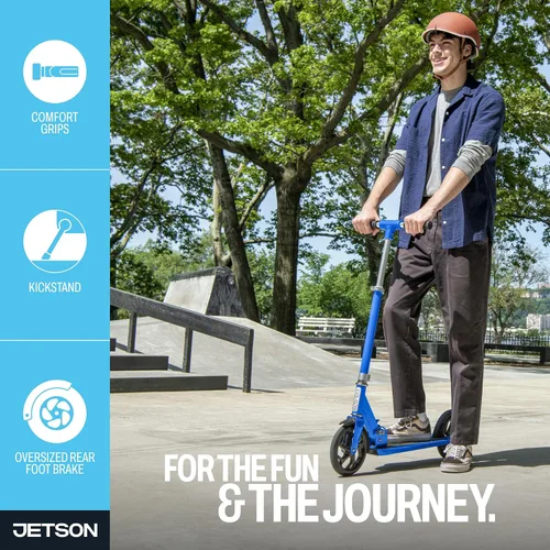Miniatura 3 de Jetson Jupiter - Patinete Jumbo de 2 ruedas, cubierta ancha resistente, manillar de altura ajustable, freno trasero, mecanismo de fácil plegado