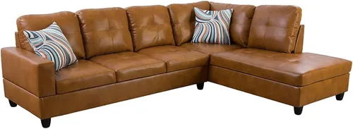 Miniatura 21 de Golden Coast Furniture - Juego de sofá seccional en forma de L, juego de sofá de sala de estar, sofá seccional de cuero con otomana