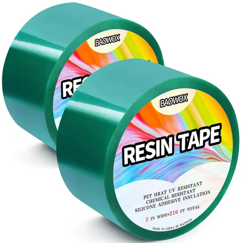 2 rollos de cinta de resina de 108 pies para moldeo de resina epoxi, cinta adhesiva térmica de silicona, cinta de liberación epoxi de alta