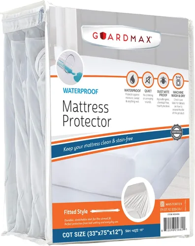 Miniatura 42 de Guardmax Jersey Knitted Sleeper Sofa Size Mattress Protector - Waterproof & Dust Mite Proof Mattress Cover with Stretchable Pockets - Soft