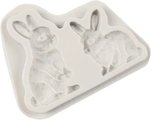 Miniatura 7 de Molde de silicona de conejo para fondant, molde de caramelo de chocolate para decoración de pasteles, decoración de cupcakes, pasta de goma