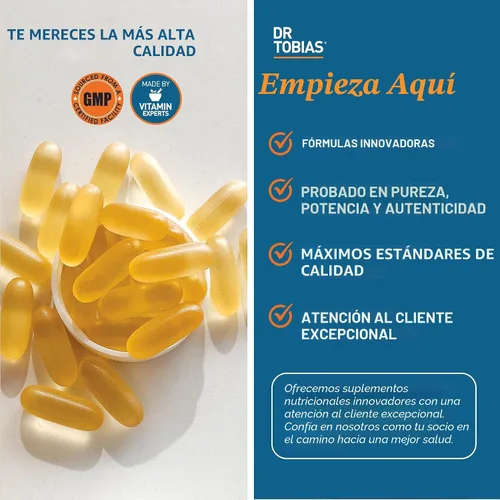Miniatura 5 de Dr. Tobias Aceite de pescado Omega 3, 2000 mg de triple fuerza con 800 mg de EPA y 600 mg de DHA por porción, suplementos de aceite de pescado Omega