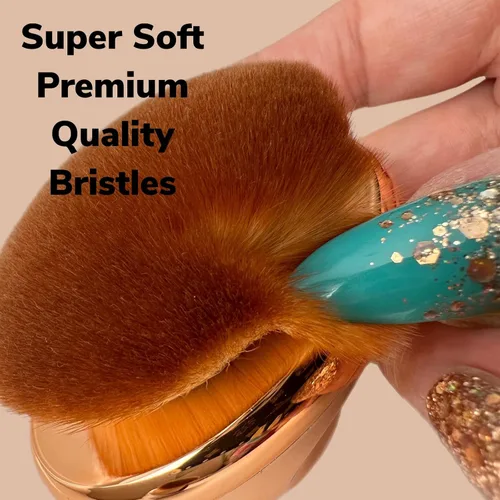 Miniatura 3 de Brocha de base Maquillaje de palma suave Kabuki Cúpula en forma de cara Cuerpo Shimmer Oil SPF Blush Bronzer Highlighter Mezcla Auto-bronceador