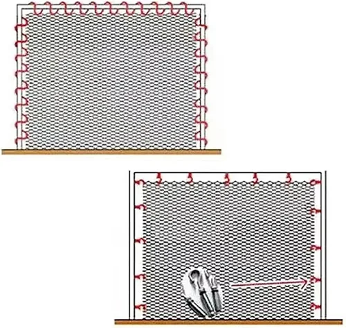 Miniatura 6 de Red de malla de cable de alambre de acero inoxidable, Red de protección de balcón de 3.3x6.6ft, Red de alambre de pollo de aves de corral de jardín