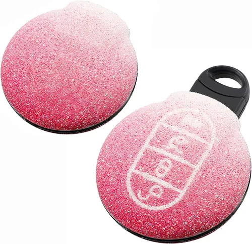 Miniatura 3 de SANRILY Funda para llave de automóvil BWM Mini Cooper sin llave para llave remota, funda de protección completa con llavero, Gradiente Rosa
