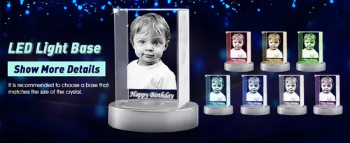 Miniatura 6 de Rdzding Foto de cristal, regalos personalizados para papá, padre, esposa, hombres, su madre, marido, gran regalo personalizado con tu propia foto