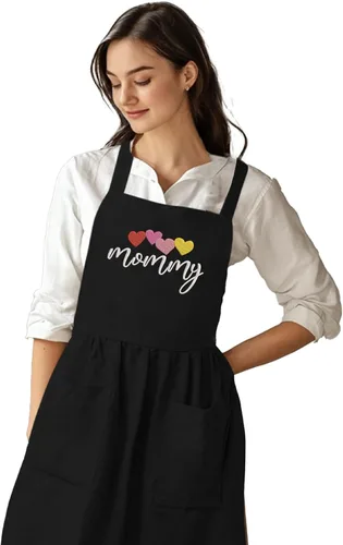 Miniatura 2 de GODMERCH Delantal bordado personalizado: diseña tu propio texto, delantal de cocina personalizado para mujeres, día de la madre, Navidad