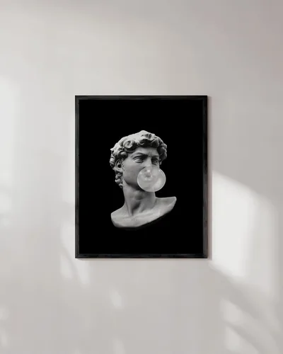 Miniatura 5 de HAUS AND HUES Póster negro de David Michelangelo – Póster estético de goma, arte de pared negro para dormitorio, imágenes modernas para decoración