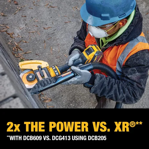 Miniatura 5 de DEWALT FLEXVOLT 60V MAX* Amoladora angular con kit de freno de retroceso, 4-1/2 pulgadas a 6 pulgadas (DCG418X1)