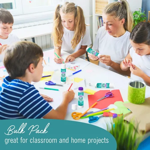 Miniatura 3 de Barras de pegamento a granel para aulas, barras de pegamento moradas para niños, 24 unidades, 0.32 onzas lavables, para niños, escuela y hogar