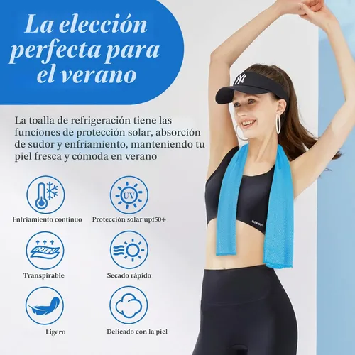 Miniatura 3 de PAWPRO Paquete de 4 toallas refrescantes para cuello y cara (40 x 12 pulgadas), toalla de enfriamiento suave y transpirable con bolsa impermeable