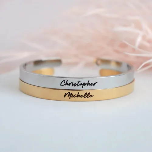 Miniatura 8 de MIAMIA Pulseras personalizadas para mujer, brazalete con mantra inspirador grabado, regalos para mujeres, niñas y parejas, joyería de fecha, nombre