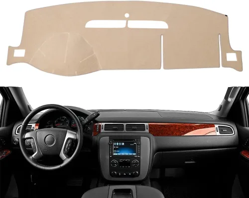 Miniatura 18 de Alfombrilla para salpicadero compatible con Chevy Tahoe Avalanche Suburban GMC Yukon 2007-2014/2007-2013 Silverado LTZ GMC Sierra SLT, cubierta