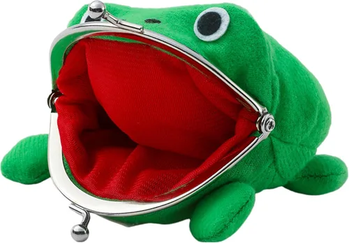 COSTOYFUN Lindo Monedero de Rana Personaje de Anime Divertido Bolsa Pequeña de Dinero Bolsa de Monedas de Felpa Regalo