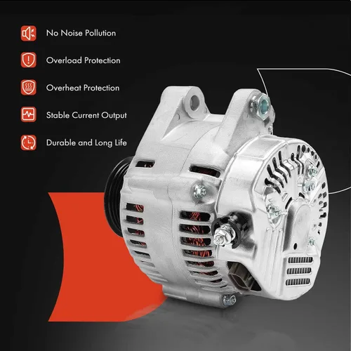 Miniatura 6 de A-Premium Alternador compatible con Toyota Sienna 1998-2003 3.0L, 12V 100A polea de 6 ranuras en el sentido de las agujas del reloj, reemplazo #