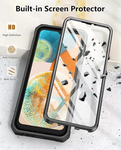 Miniatura 4 de FNTCASE Funda para Samsung Galaxy A23 5G: Carcasa protectora completa de TPU resistente de grado militar a prueba de golpes con función atril