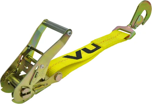 Miniatura 4 de VULCAN Correas para automóvil, ganchos trenzados, estilo lazo, 2 x 96 pulgadas, paquete de 4 unidades, amarillo clásico, carga de trabajo segura