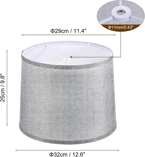 Miniatura 2 de PATIKIL Pantallas de lámpara para lámparas de mesa de 11.4 pulgadas superior x 12.6 pulgadas inferior x 9.8 pulgadas de alto, pantallas de lámpara