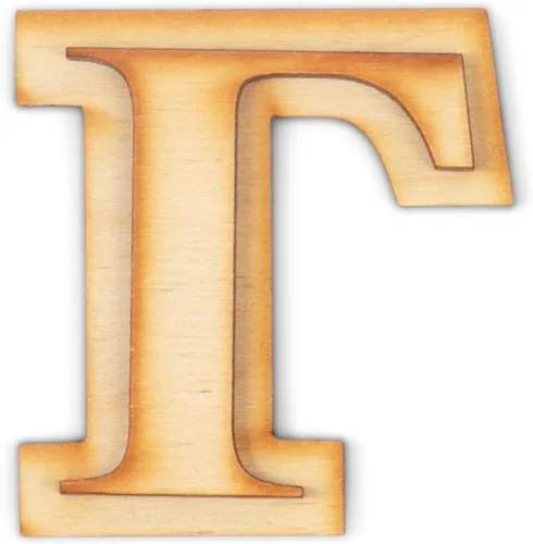 Miniatura 26 de Paquete de 2 letras griegas oficiales de madera para manualidades, Delta - Fuente clásica de 2 pulgadas, letras griegas de madera de doble capa
