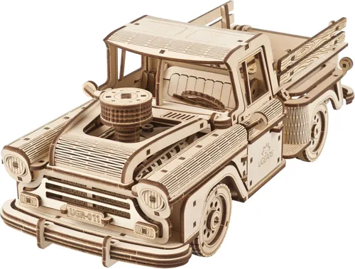 Miniatura 9 de UGEARS Rompecabezas de modelos de coche 3D – Hot Rod Furious Mouse con innovadores motores duales – Rompecabezas de madera 3D para adultos y toda