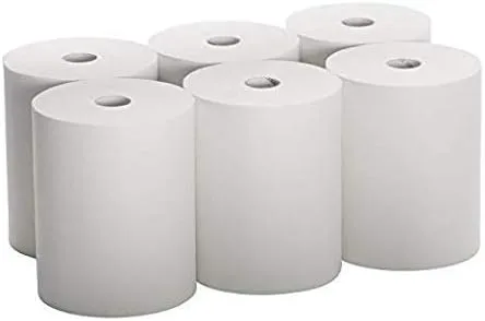 6 toallas de mano de papel TAD de alta capacidad, rollos de 10 pulgadas de ancho para dispensadores automáticos sin contacto
