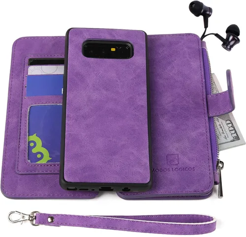 Miniatura 12 de MODOS LOGICOS Funda para Samsung Galaxy Note 8, [Cartera desmontable Folio] [2 en 1] [Almacenamiento de efectivo con cremallera]