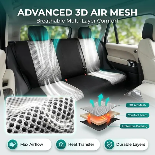 Miniatura 3 de FH Group Fundas de asientos delanteros automotrices para SUV, camiones, sedán y más – Ajuste universal delantero de respaldo alto y diseño de banco