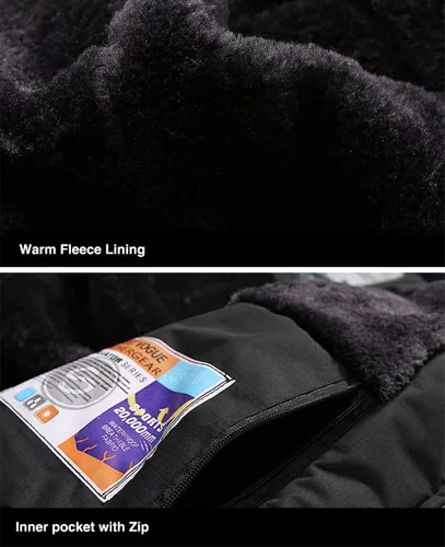 Miniatura 6 de MAGCOMSEN - Chaqueta de invierno para hombre, impermeable, abrigada, con forro polar y múltiples bolsillos