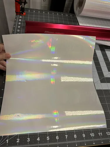Miniatura 5 de Clear Holographic Oil Slick Cold Laminating Sheets Self Adhesive (12 x 12)