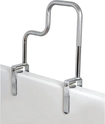 Carex Barra de agarre Tri-Grip para bañera con acabado cromado, barra de agarre para bañera para personas mayores y discapacitados, marco de