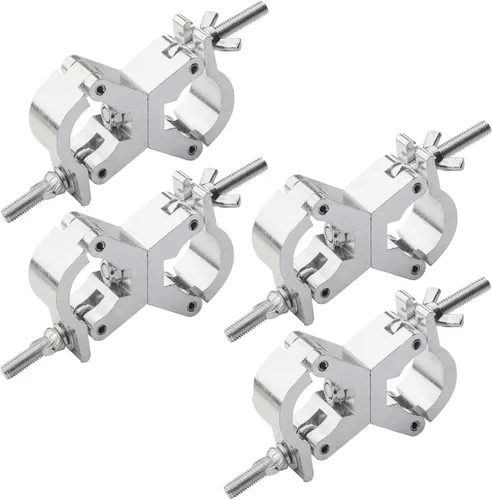 Miniatura 12 de Abrazadera giratoria de armadura de iluminación para luces, abrazadera de armadura de doble cabezal, abrazadera de tubo giratorio dual de 30 mm-35