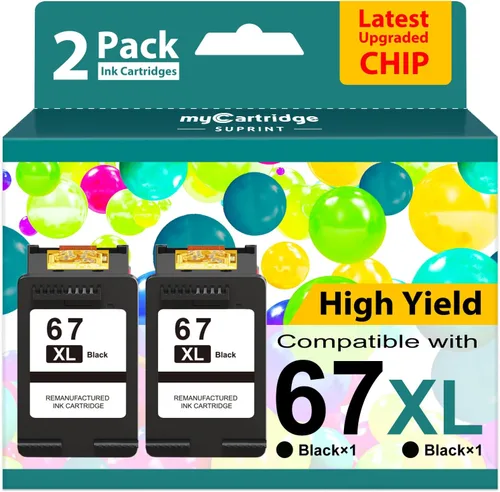 Cartucho de tinta negra 67XL para HP Ink 67, reemplazo de cartucho de tinta negra HP 67, HP67, HP67XL, Envy 6055e, 6000, 6455e, 6400, 6458e, DeskJet
