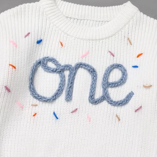 Miniatura 67 de Suéter de primer cumpleaños para bebés y niñas de un año de edad, sesión de fotos, otoño e invierno