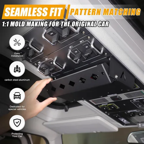 Miniatura 4 de Canasta de Almacenamiento Interior de Coche Compatible con INEOS Grenadier 2022-2025 Panel de Techo Multifuncional Expansión de Almacenamiento
