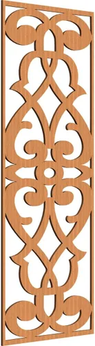 Miniatura 179 de 9 3/8"W x 24 3/8"H x 1/4"T Bellaire Decorativos Paneles de pared de madera calado, abedul