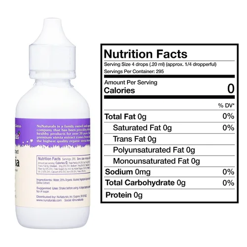 Miniatura 2 de NuNaturals Clear Extract NuStevia, edulcorante a base de plantas, 2 onzas, paquete de 2, plástico