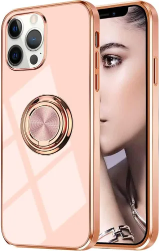 Miniatura 12 de Funda para iPhone 11 Pro con anillo, anillo de rotación de 360 grados integrado con soporte de anillo de rotación de 360 grados con chapado Gris