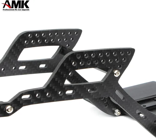 Miniatura 5 de AMK Rieles de marco de chasis SCX10 de fibra de carbono gruesa de 0.138 in DIY 12.323 in Wheelbass 1/10 RC Crawler Body LCG Builder Kit Axial SCX10