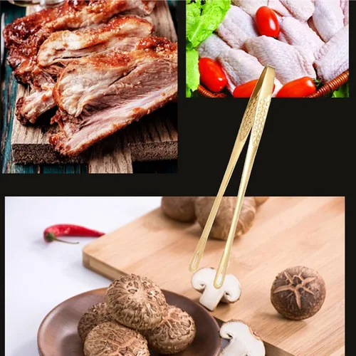 Miniatura 4 de 2 pinzas de barbacoa (11 pulgadas y 9.45 pulgadas) – Herramientas coreanas para barbacoa y parrilla, pinzas de cocina, acero inoxidable resistente