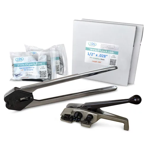 Miniatura 24 de IDL Packaging Recarga para kits de flejado de poliéster (PET) portátiles de 1/2 pulgada x 200 pies - Bobina de flejado de poliéster de 1/2 pulgada x