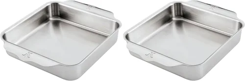 Miniatura 7 de Hestan Provisions OvenBond – Molde de hornear cuadrado de acero inoxidable de 8" x 8