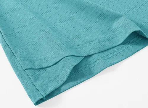 Miniatura 5 de Gopune Polo de golf con cuello en V para mujer, sin cuello, manga corta, ligera, de secado rápido, camisetas de tenis para correr